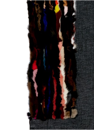 Detail View - Click To Enlarge - CUTULI CULT - Fur panel modal-wool scarf
