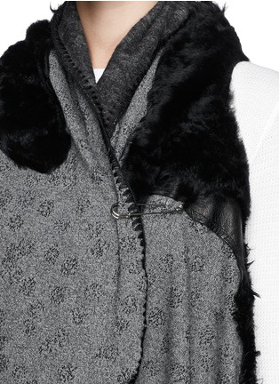 Detail View - Click To Enlarge - CUTULI CULT - Karakul fur back wool drape vest