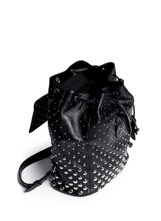 Detail View - Click To Enlarge - ALEXANDER MCQUEEN - 'Padlock' stud leather backpack