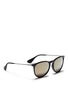 Figure View - Click To Enlarge - RAY-BAN - 'Erika' acetate frame metal temple mirror sunglasses