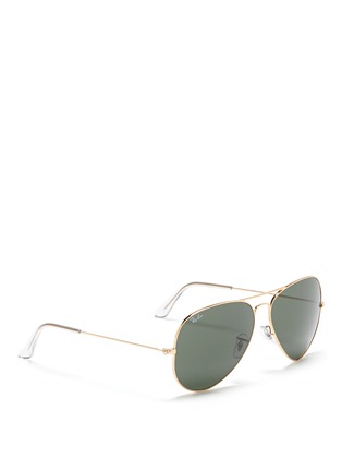 Figure View - Click To Enlarge - RAY-BAN - 'Aviator Large Metal II' sunglasses