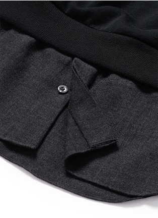 Detail View - Click To Enlarge - 3.1 PHILLIP LIM - Hem insert cotton short sleeve sweatshirt