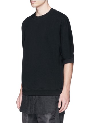 Front View - Click To Enlarge - 3.1 PHILLIP LIM - Hem insert cotton short sleeve sweatshirt