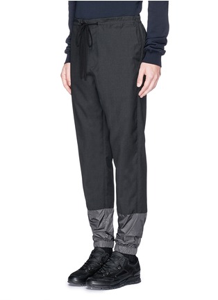 Front View - Click To Enlarge - 3.1 PHILLIP LIM - Nylon cuff wool jogging pants