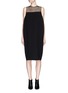 Main View - Click To Enlarge - MS MIN - Mesh panel textured crepe dress