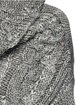 Detail View - Click To Enlarge - MS MIN - Mesh cable knit sweater