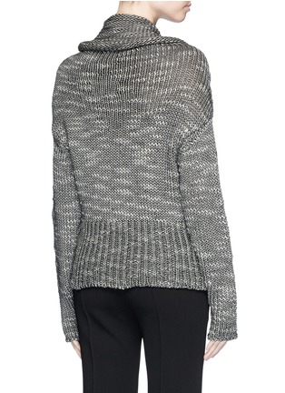 Back View - Click To Enlarge - MS MIN - Mesh cable knit sweater