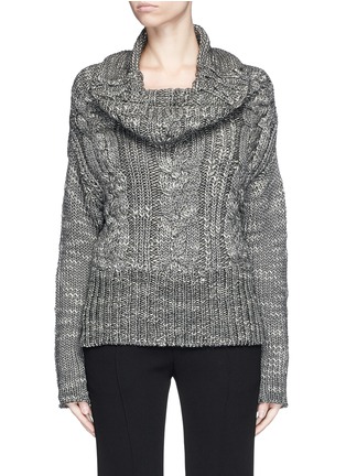 Main View - Click To Enlarge - MS MIN - Mesh cable knit sweater