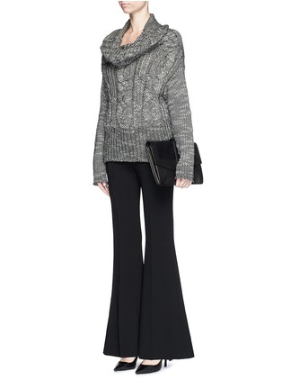 Figure View - Click To Enlarge - MS MIN - Mesh cable knit sweater