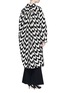 Back View - Click To Enlarge - MS MIN - Chevron intarsia blanket wool oversize coat