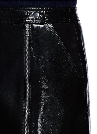 Detail View - Click To Enlarge - THEORY - 'Berdin L' coated lamb leather skirt