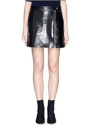 Main View - Click To Enlarge - THEORY - 'Berdin L' coated lamb leather skirt