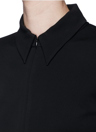 Detail View - Click To Enlarge - THEORY - 'Siox' crepe jersey zip up shirt