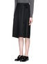 Front View - Click To Enlarge - THEORY - 'Anning' wrap front midi skirt
