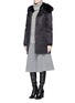 Figure View - Click To Enlarge - THEORY - 'Fabunni' fur hood parka