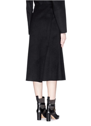 Back View - Click To Enlarge - THEORY - 'Anneal DF' mock wrap midi skirt