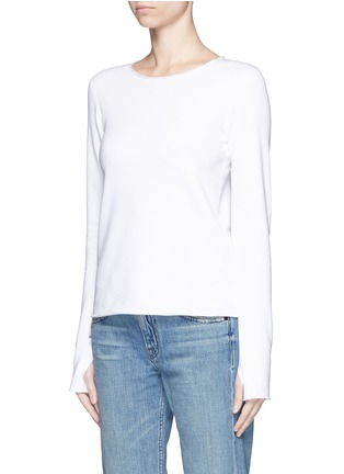 Front View - Click To Enlarge - HELMUT LANG - Cotton French terry T-shirt