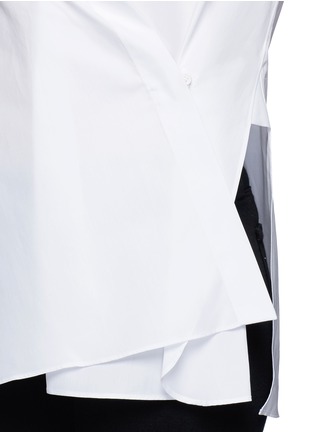 Detail View - Click To Enlarge - HELMUT LANG - Two way cotton poplin shirt