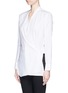 Front View - Click To Enlarge - HELMUT LANG - Two way cotton poplin shirt