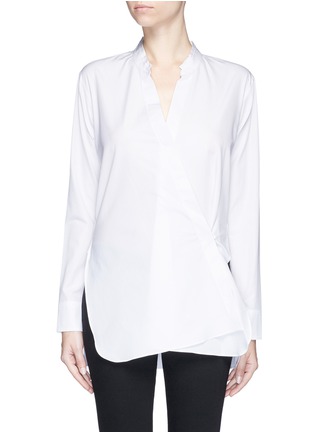 Main View - Click To Enlarge - HELMUT LANG - Two way cotton poplin shirt