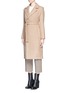 Front View - Click To Enlarge - HELMUT LANG - Shaggy alpaca wool belted coat