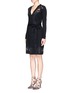 Figure View - Click To Enlarge - DIANE VON FURSTENBERG - 'Leandra' floral lace knit wrap dress