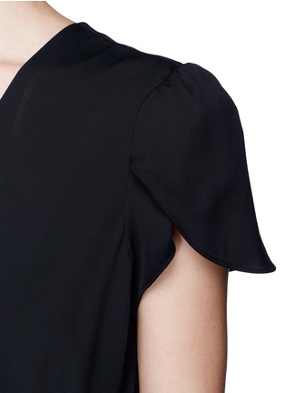 Detail View - Click To Enlarge - DIANE VON FURSTENBERG - 'Kacey' silk blend mock wrap jumpsuit