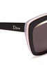 Detail View - Click To Enlarge - DIOR - 'Dior Graphic F' mirror stripe cat eye acetate sunglasses