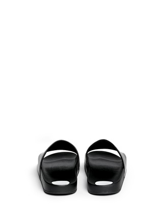 Back View - Click To Enlarge - MARC BY MARC JACOBS SHOES - 'Tech' slogan slide sandals