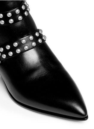 Detail View - Click To Enlarge - MARC BY MARC JACOBS SHOES - 'True Rebel Carroll' stud strap leather ankle boots