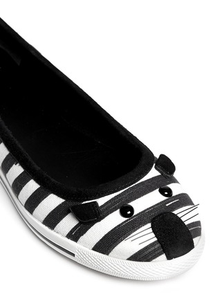 Detail View - Click To Enlarge - MARC BY MARC JACOBS SHOES - Stripe canvas mouse ballerina flats