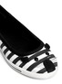 Detail View - Click To Enlarge - MARC BY MARC JACOBS SHOES - Stripe canvas mouse ballerina flats