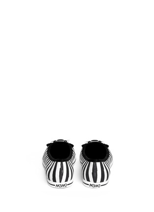 Back View - Click To Enlarge - MARC BY MARC JACOBS SHOES - Stripe canvas mouse ballerina flats