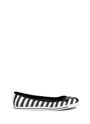 Main View - Click To Enlarge - MARC BY MARC JACOBS SHOES - Stripe canvas mouse ballerina flats