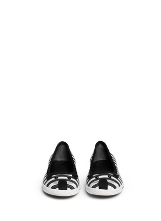Figure View - Click To Enlarge - MARC BY MARC JACOBS SHOES - Stripe canvas mouse ballerina flats