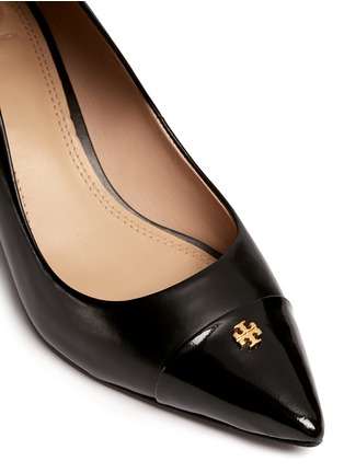 Detail View - Click To Enlarge - TORY BURCH - 'Fairford' patent leather toe cap pumps