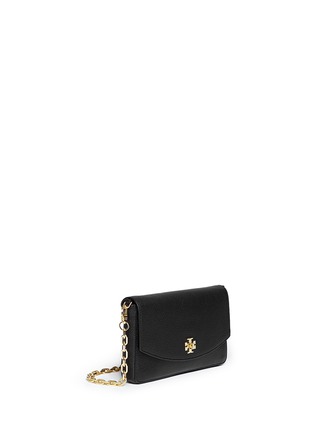 Front View - Click To Enlarge - TORY BURCH - 'Mercer Classic' logo lock leather crossbody bag
