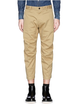 Main View - Click To Enlarge - 71465 - Leather braid chain strap chinos