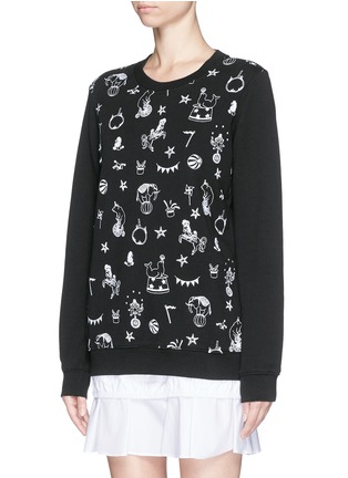 Front View - Click To Enlarge - MARKUS LUPFER - 'Circus Embroidery' Anna sweatshirt