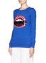 Front View - Click To Enlarge - MARKUS LUPFER - 'Hot Pink Star' sequin Lara Lip sweater