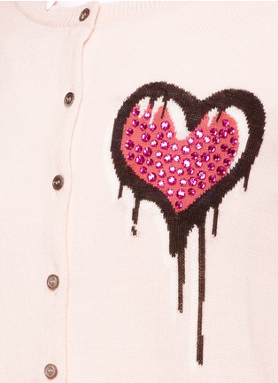 Detail View - Click To Enlarge - MARKUS LUPFER - 'Dripping Heart' April cardigan