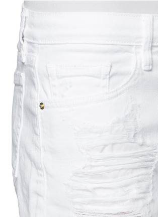 Detail View - Click To Enlarge - FRAME - 'LE GRAND GARÇON' distressed denim shorts