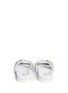 Back View - Click To Enlarge - JOSHUA SANDERS - 'Viper' holographic foil slide sandals