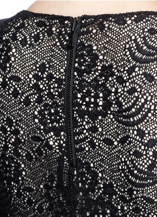 Detail View - Click To Enlarge - ALICE & OLIVIA - 'Bernie' jersey lace cropped top