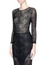 Front View - Click To Enlarge - ALICE & OLIVIA - 'Bernie' jersey lace cropped top