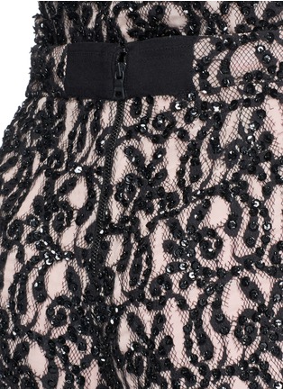 Detail View - Click To Enlarge - ALICE & OLIVIA - Swirl bead appliqué high waist shorts