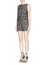 Figure View - Click To Enlarge - ALICE & OLIVIA - Swirl bead appliqué high waist shorts
