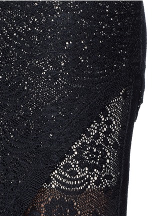 Detail View - Click To Enlarge - ALICE & OLIVIA - 'Rhett' jersey lace wrap maxi dress