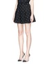 Front View - Click To Enlarge - ALICE & OLIVIA - 'Rochelle' diamond brocade high waist flare skirt