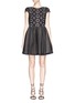 Main View - Click To Enlarge - ALICE & OLIVIA - 'Sonny' embroidered eyelet lace flare dress